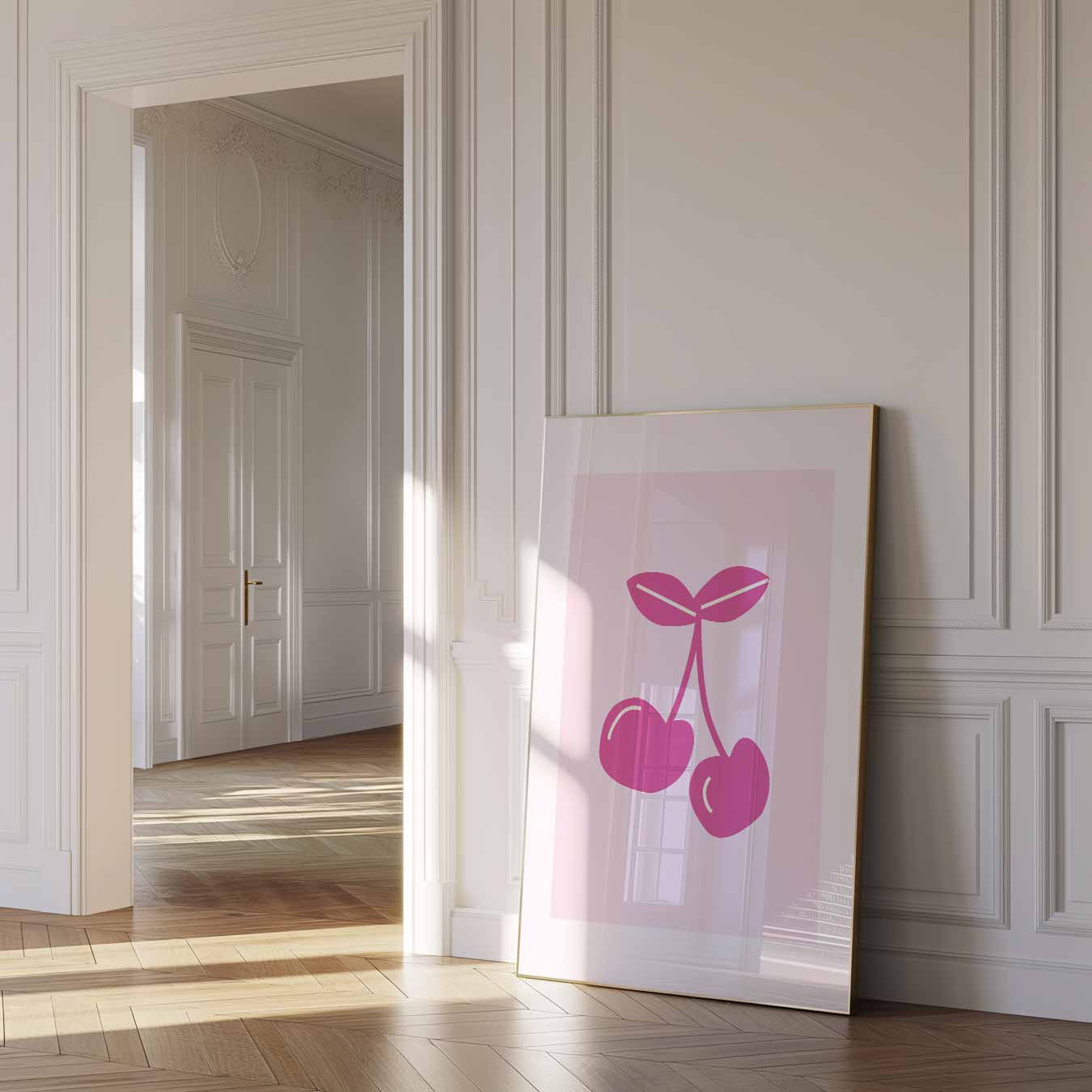 Schattige Kersen Illustratie Poster