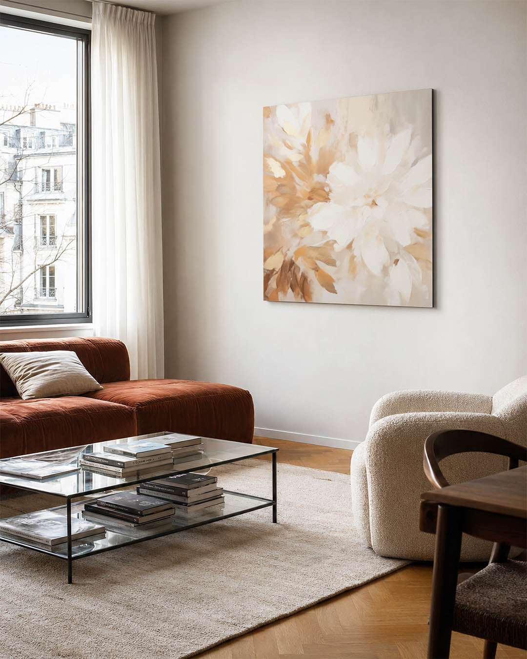 Organische bloemvormen Kunstwerk