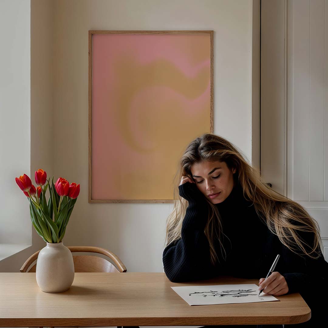 Vloeiende Pastel Poster-WallArtistic