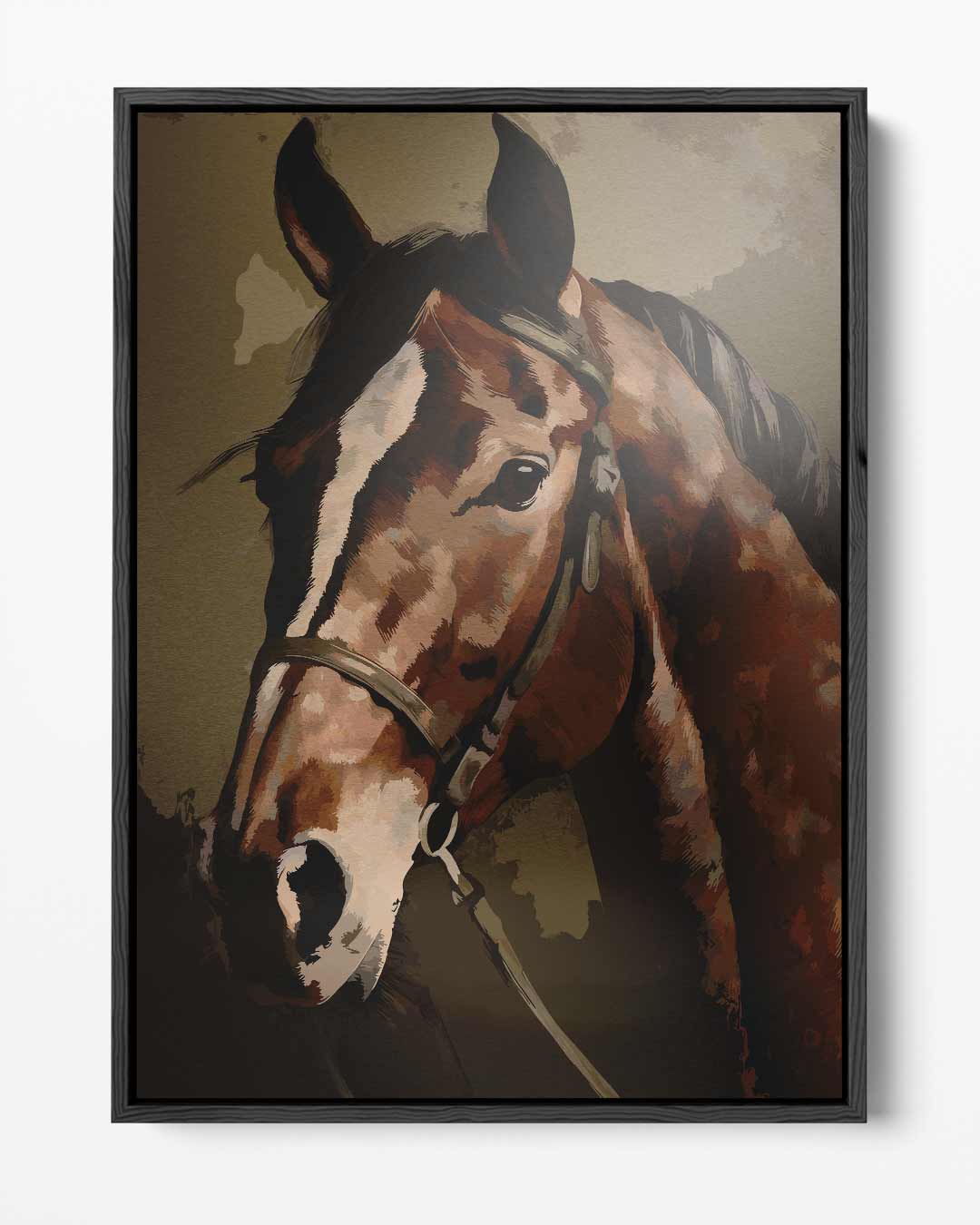 Majestueuze Paardenportret Kunstwerk-canvas-dibond-plexiglas-wanddecoratie-WallArtistic