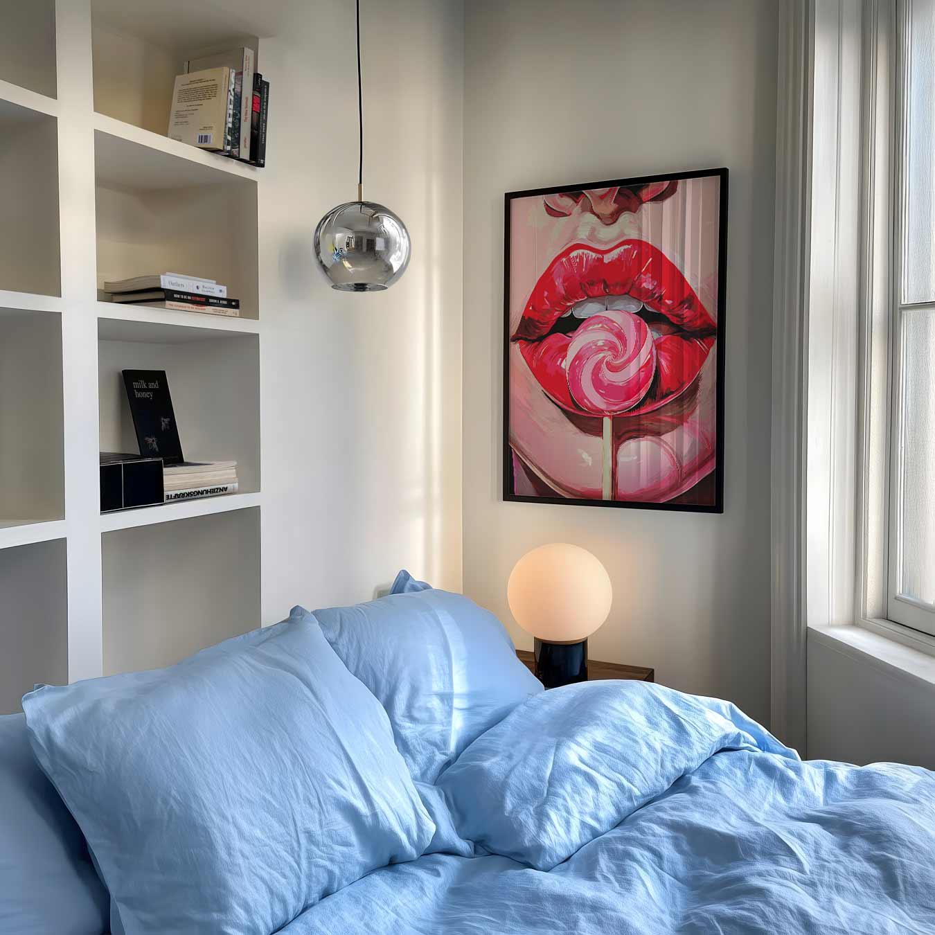 Pop Art Lippen met Lolly Poster
