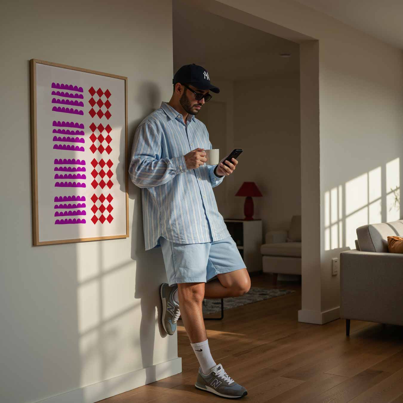 Kleurrijke Grafische Vibes Poster-WallArtistic