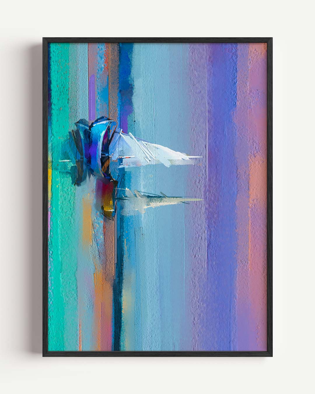 Abstracte Zeilboot Poster-WallArtistic