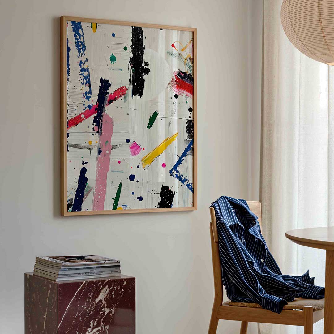 Abstracte strepen en vlekken Poster
