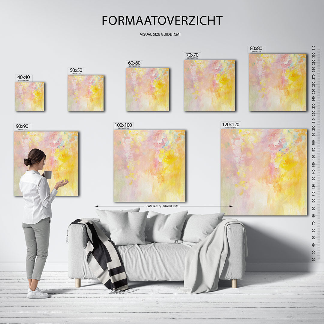 Zachte kleurenexplosie Kunstwerk