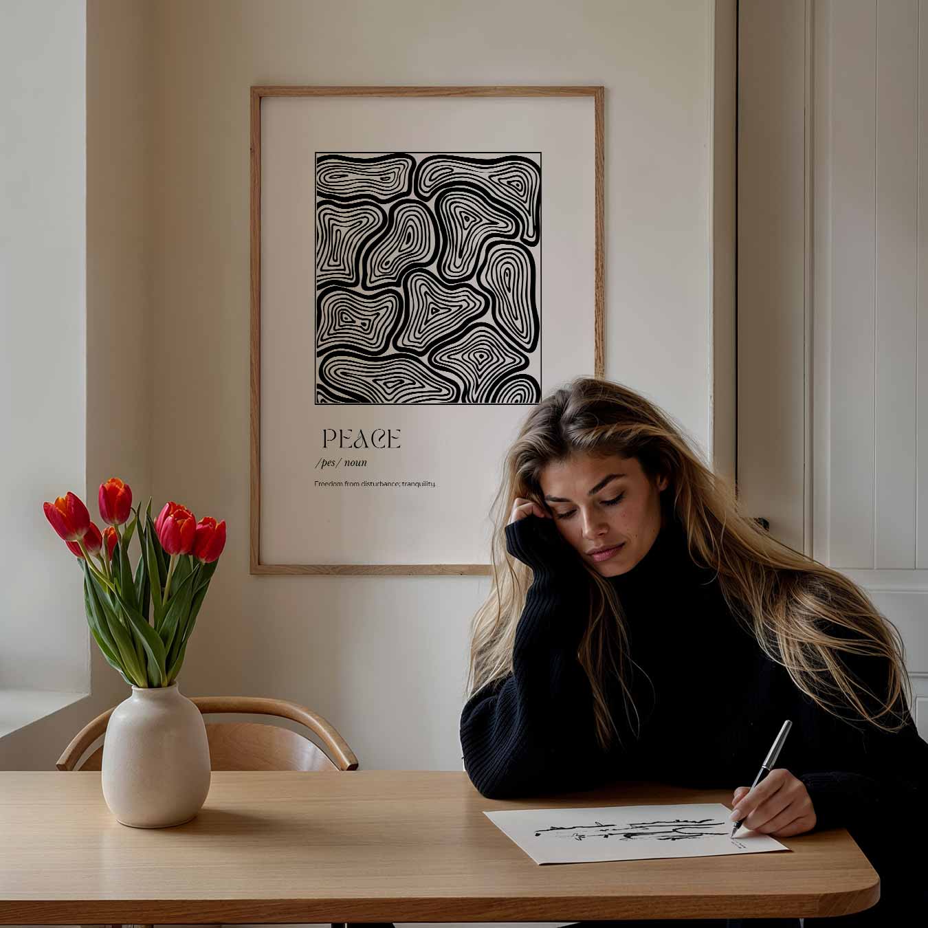 Rustige Lijnen Wanddecoratie Poster