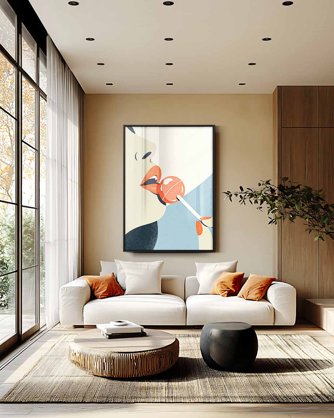 Verleidelijke Kunst met Lolly Kunstwerk-canvas-dibond-plexiglas-wanddecoratie-WallArtistic