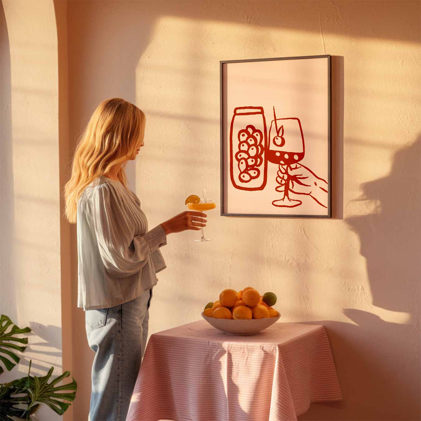 Cheers to Life Wijnposter-WallArtistic