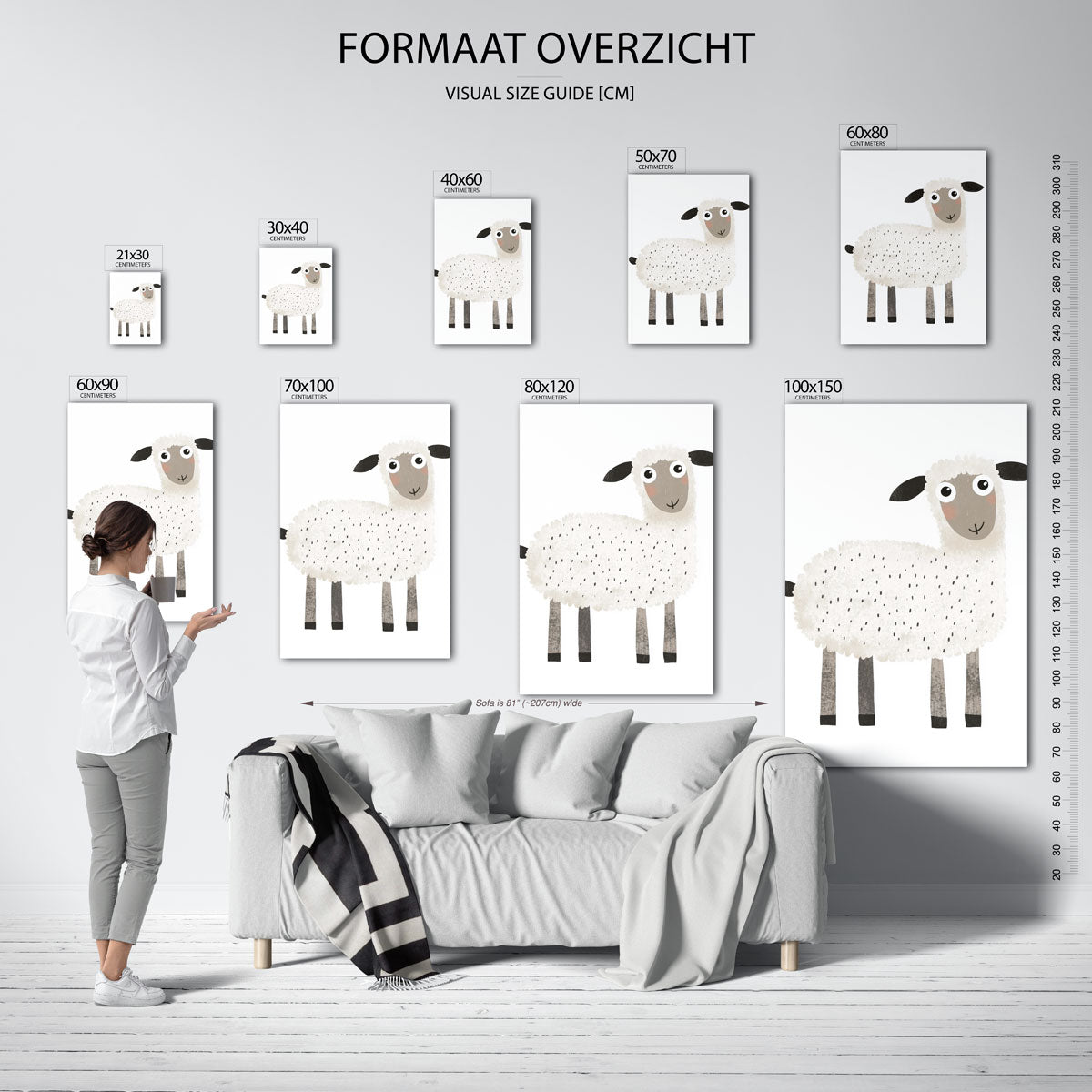 Schattig schaap Poster