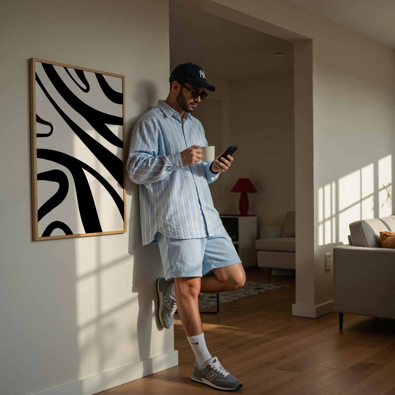 Zebra Strepen Kunstposter-WallArtistic