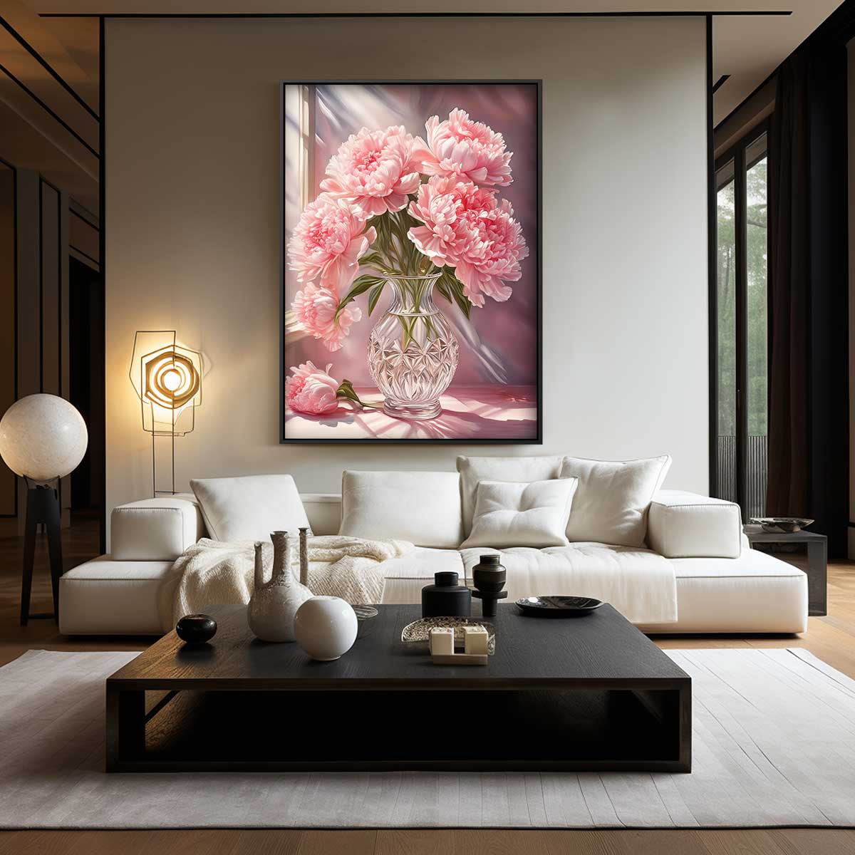 Zachte Bloemenpracht Kunstwerk-canvas-dibond-plexiglas-wanddecoratie-WallArtistic