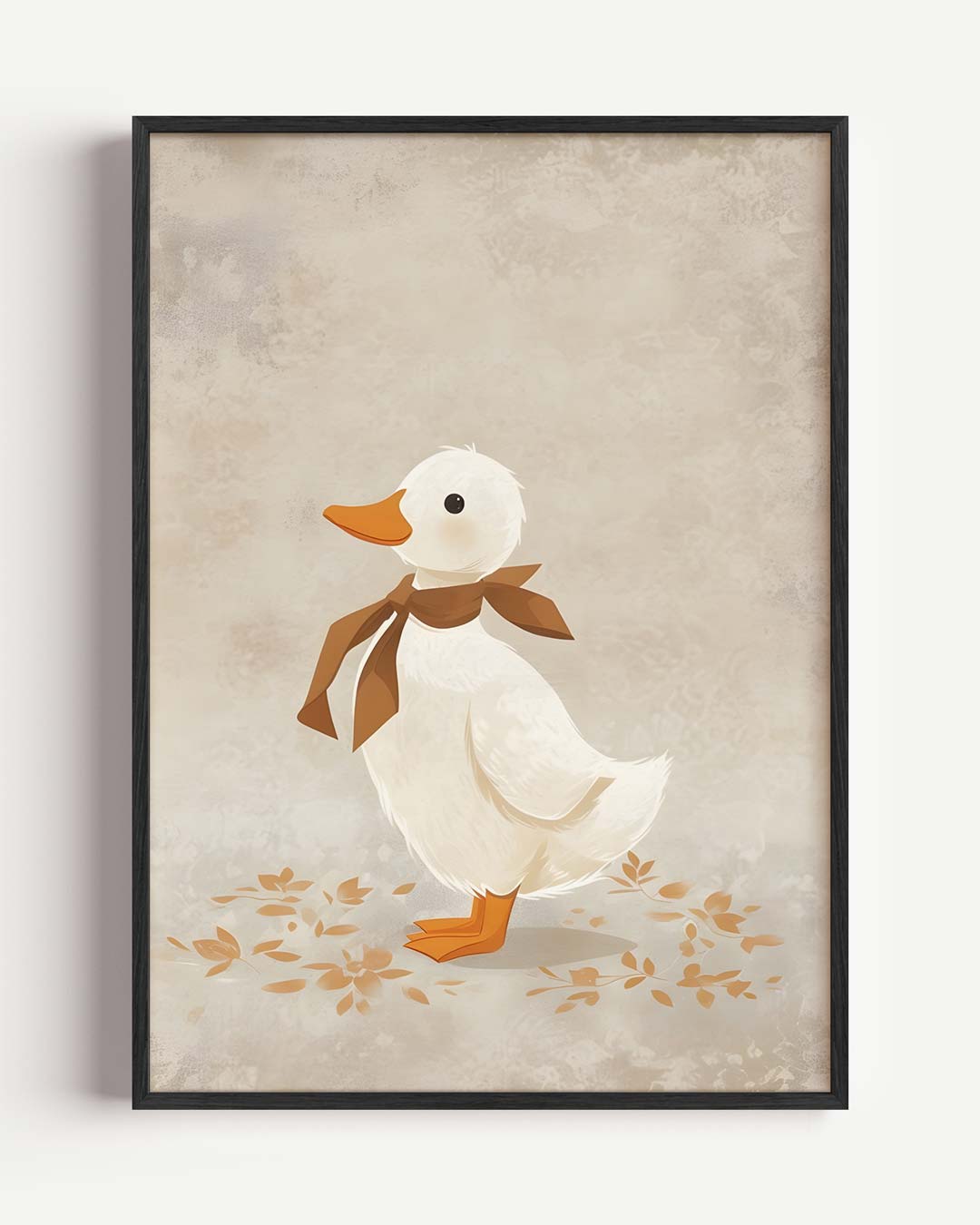 Schattige Eend Met Strikje Poster-WallArtistic