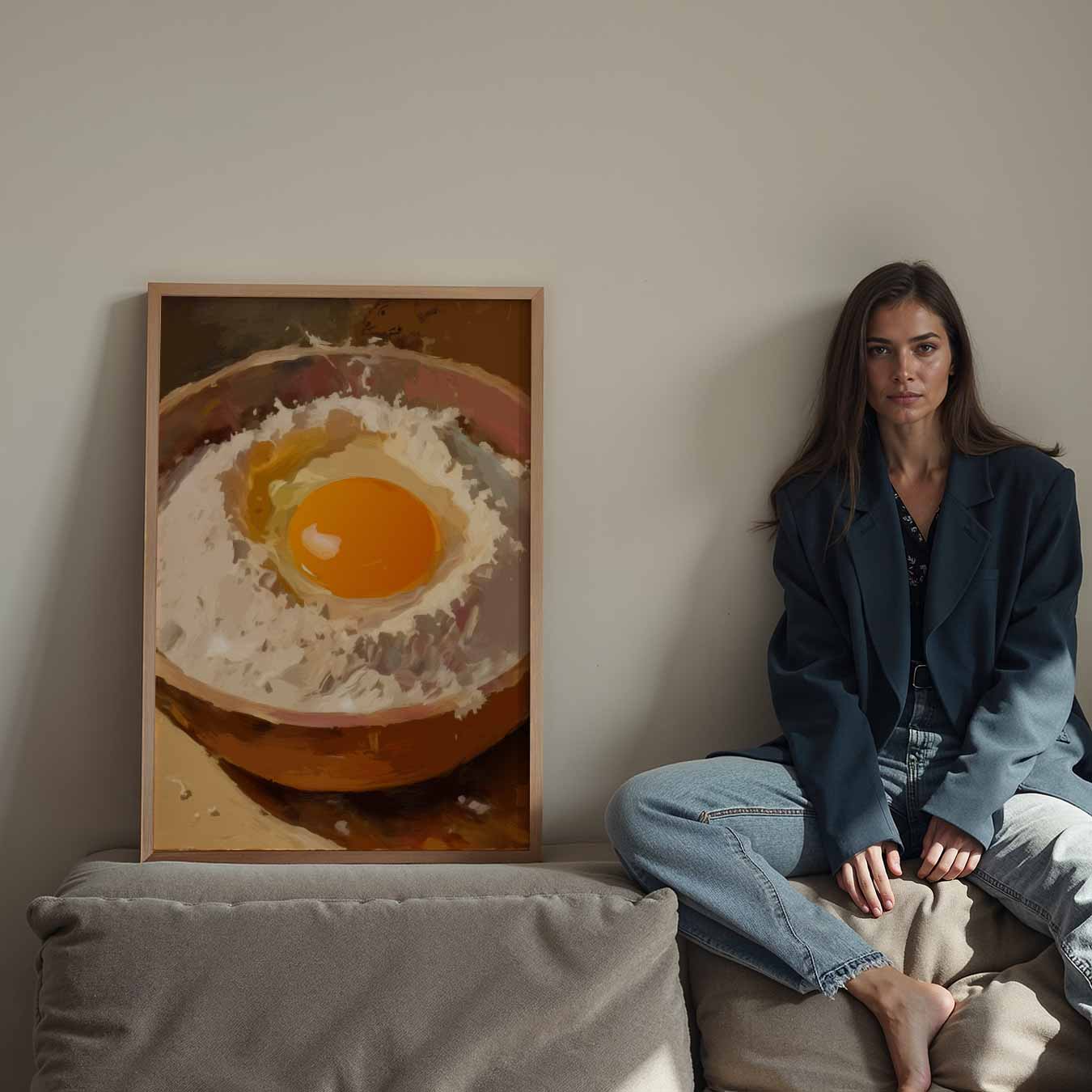 Kunstzinnige Eierdop Schilderij Poster-WallArtistic