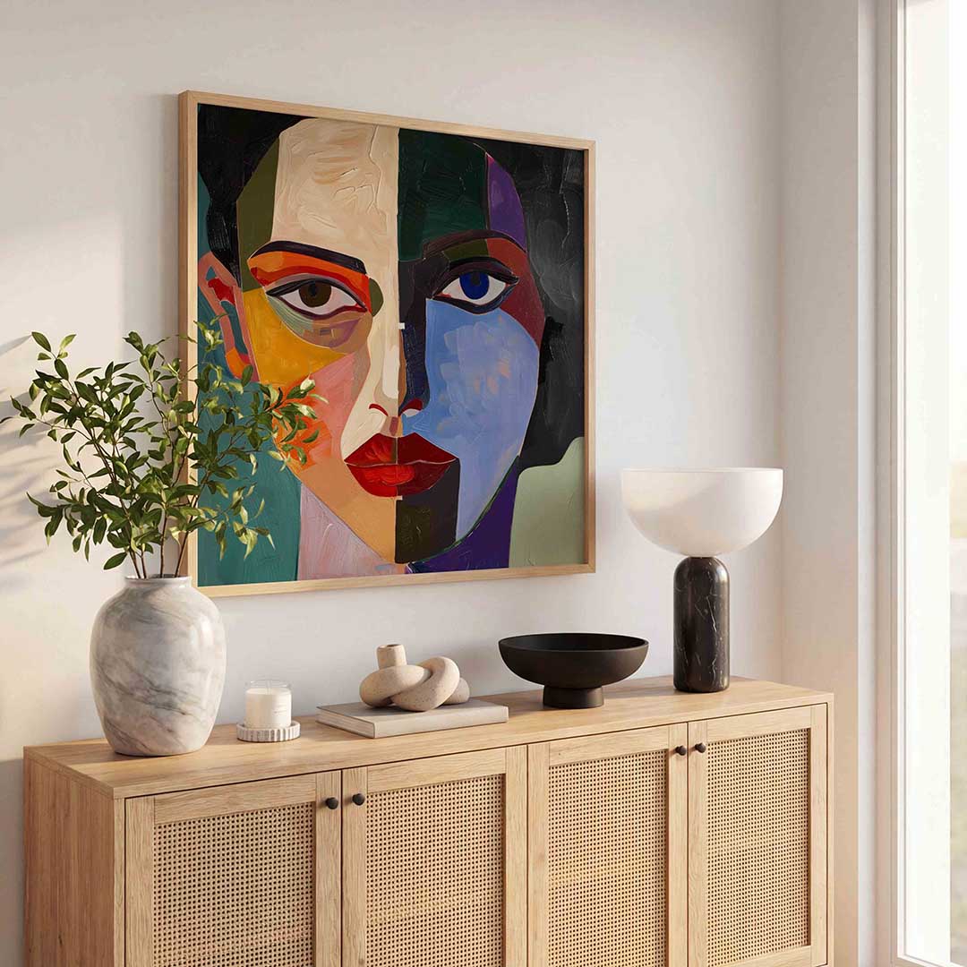 Abstract gezicht Poster