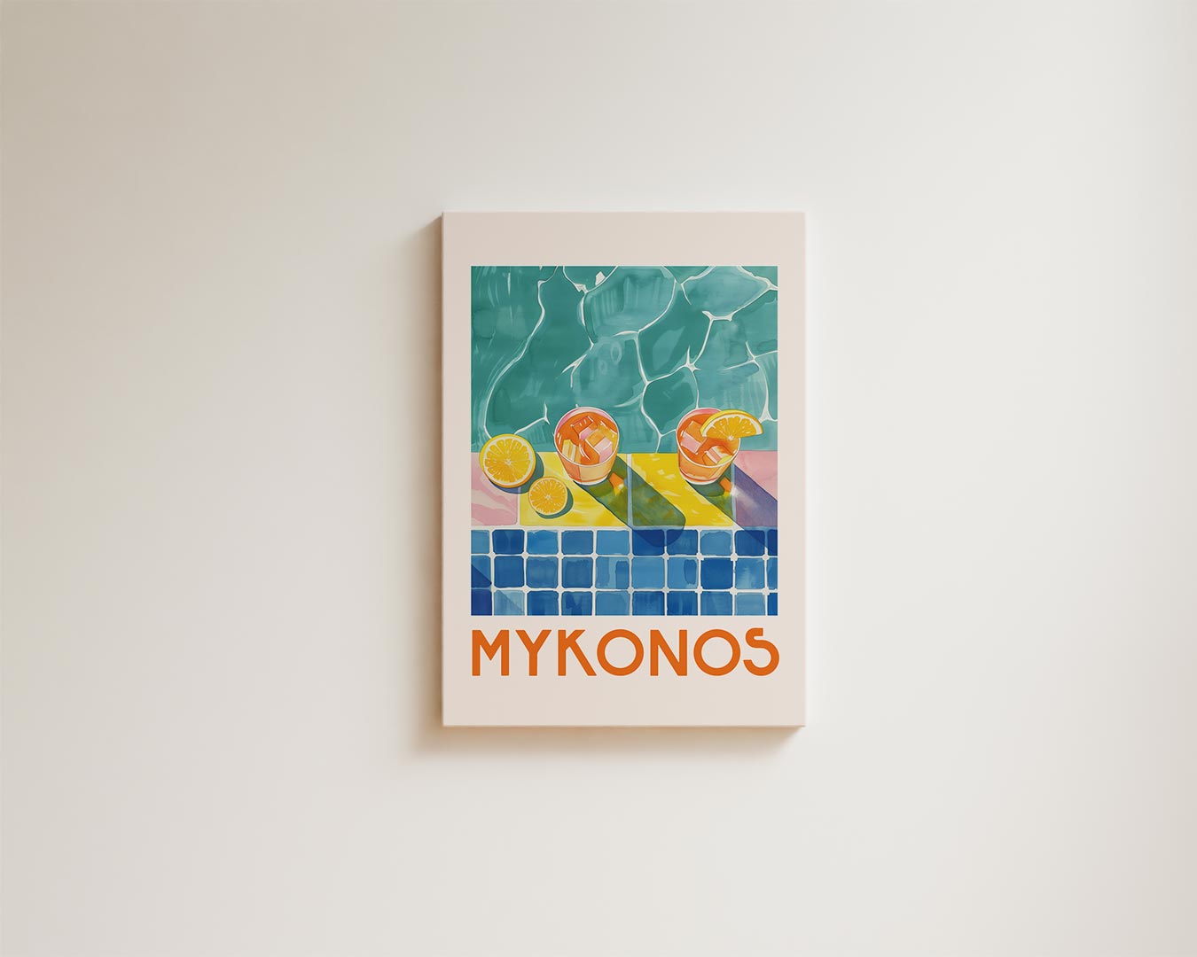 Zomerse Mykonos Kunstwerk-canvas-dibond-plexiglas-wanddecoratie-WallArtistic