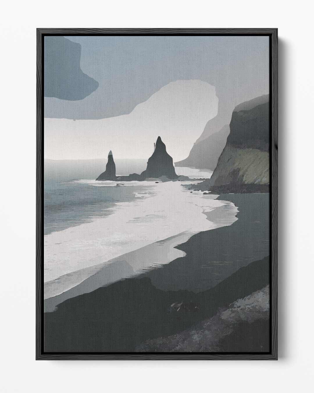 IJslandse Kustlijn Mystiek Kunstwerk-canvas-dibond-plexiglas-wanddecoratie-WallArtistic