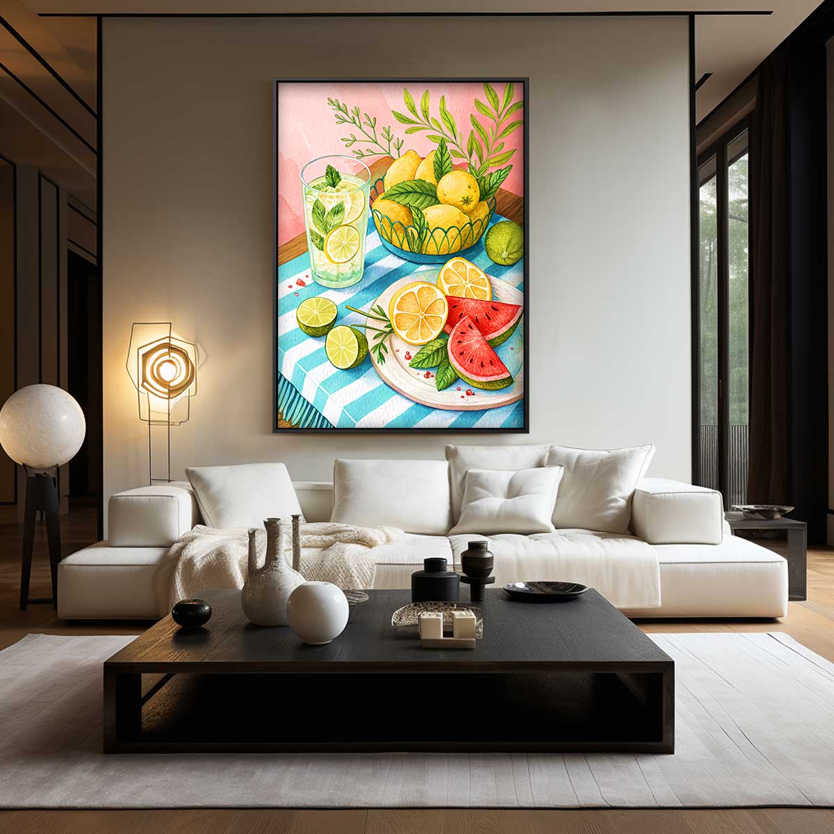 Zomers Citrusfeestje Kunstwerk-canvas-dibond-plexiglas-wanddecoratie-WallArtistic
