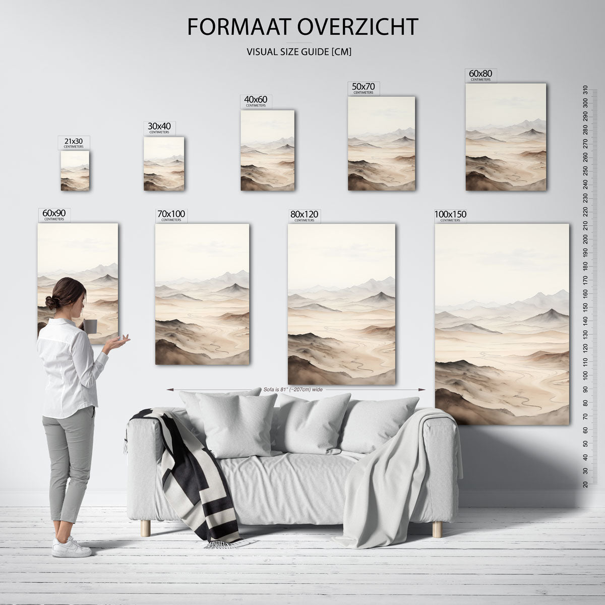 Uitgestrekte woestijnlandschap Poster