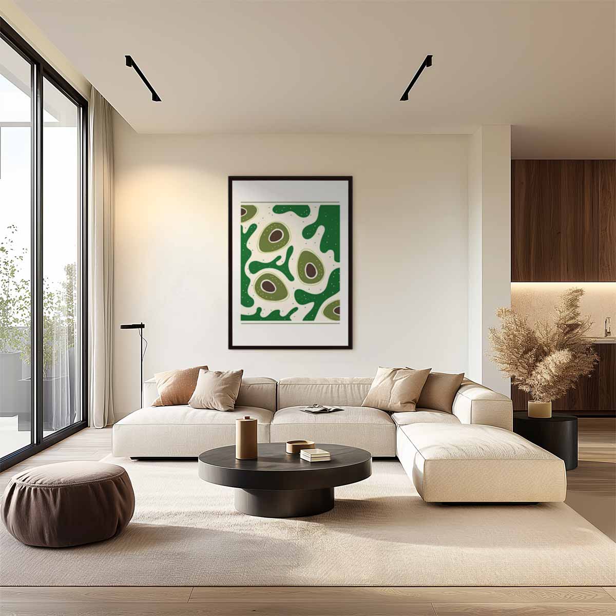 Avocado Droompatroon Kunstwerk-canvas-dibond-plexiglas-wanddecoratie-WallArtistic