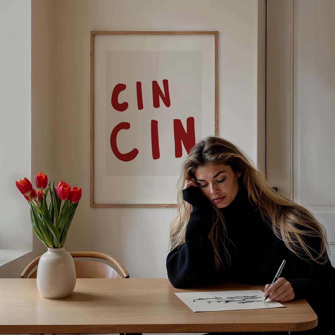 Trendy "Cin Cin" Poster-WallArtistic