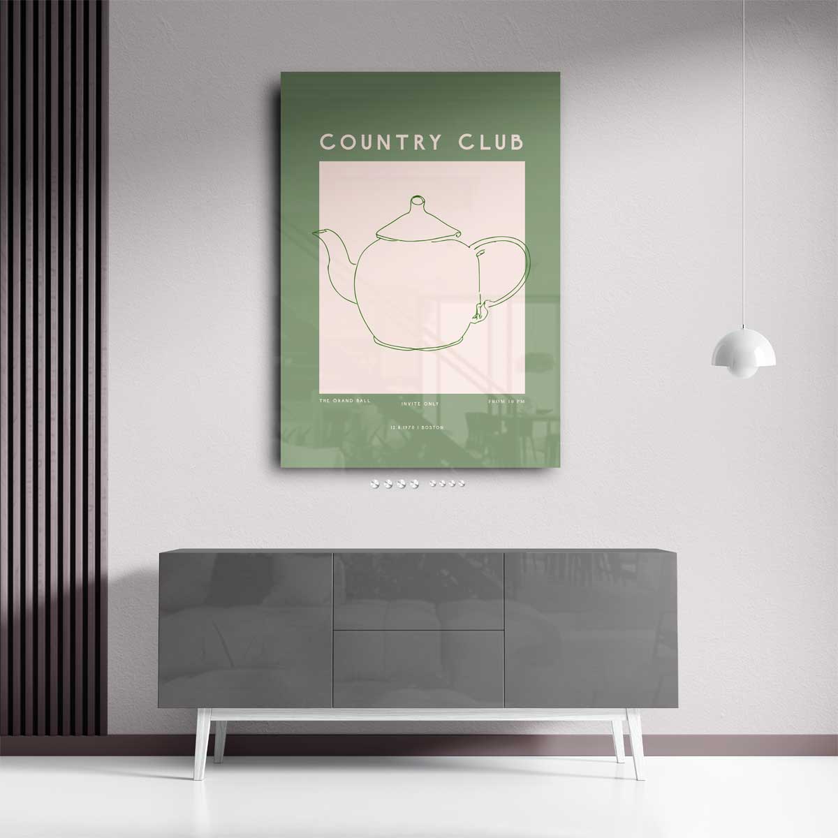 Minimalistische Theepot Poster