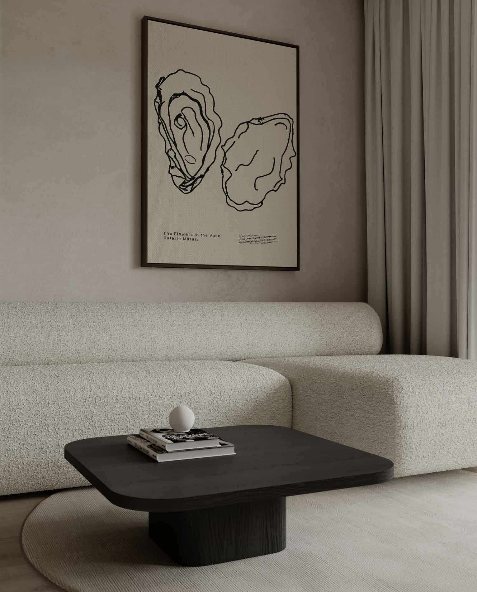 Oesterlijnenschets Kunstwerk-canvas-dibond-plexiglas-wanddecoratie-WallArtistic