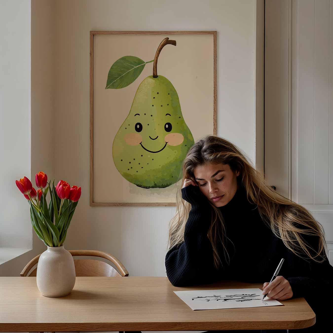Vrolijke Peer Poster-WallArtistic