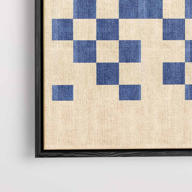 Ritmisch Blauwe Vlakken Kunstwerk-canvas-dibond-plexiglas-wanddecoratie-WallArtistic