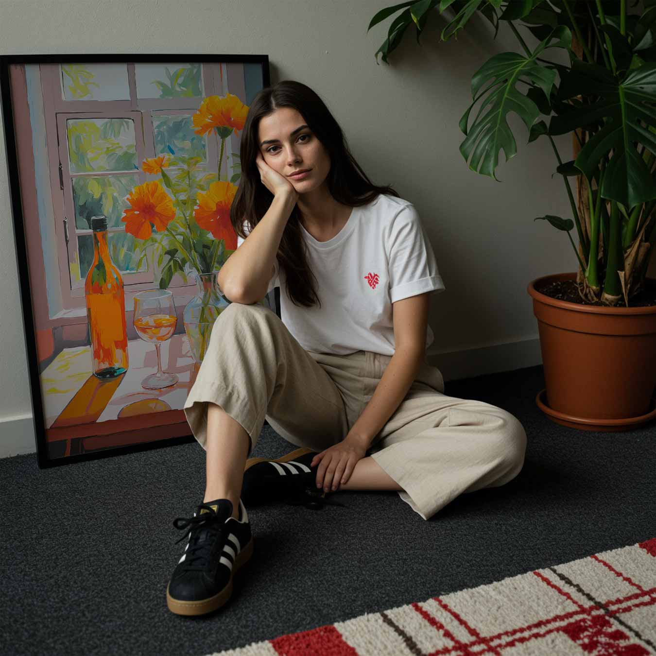 Zonnig Vensterzicht Poster-WallArtistic