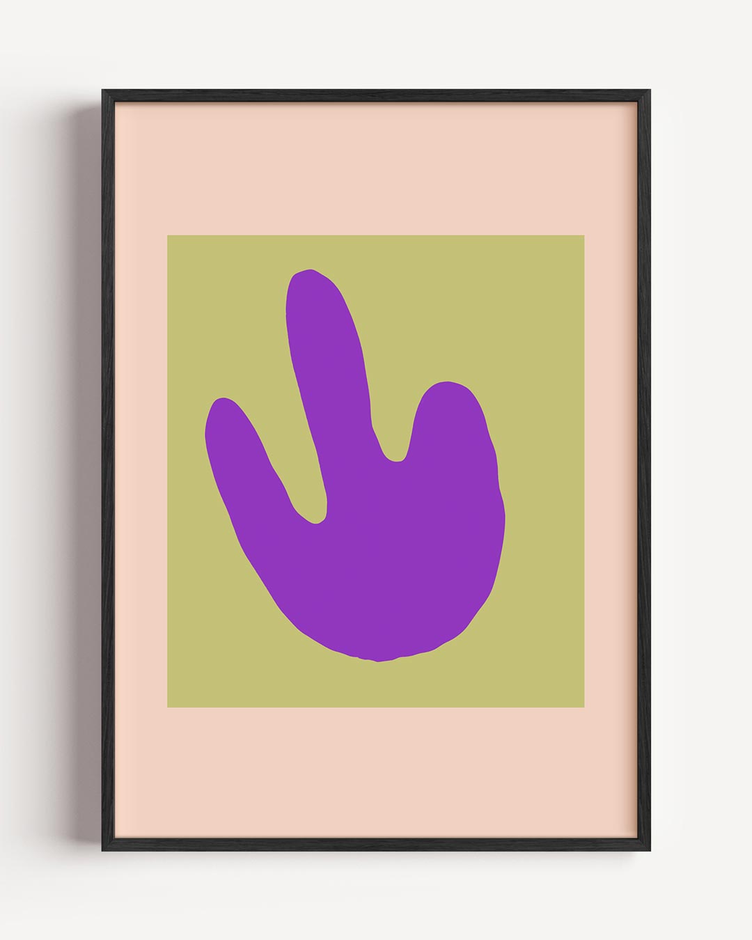 Moderne Abstracte Handafdruk Poster-WallArtistic