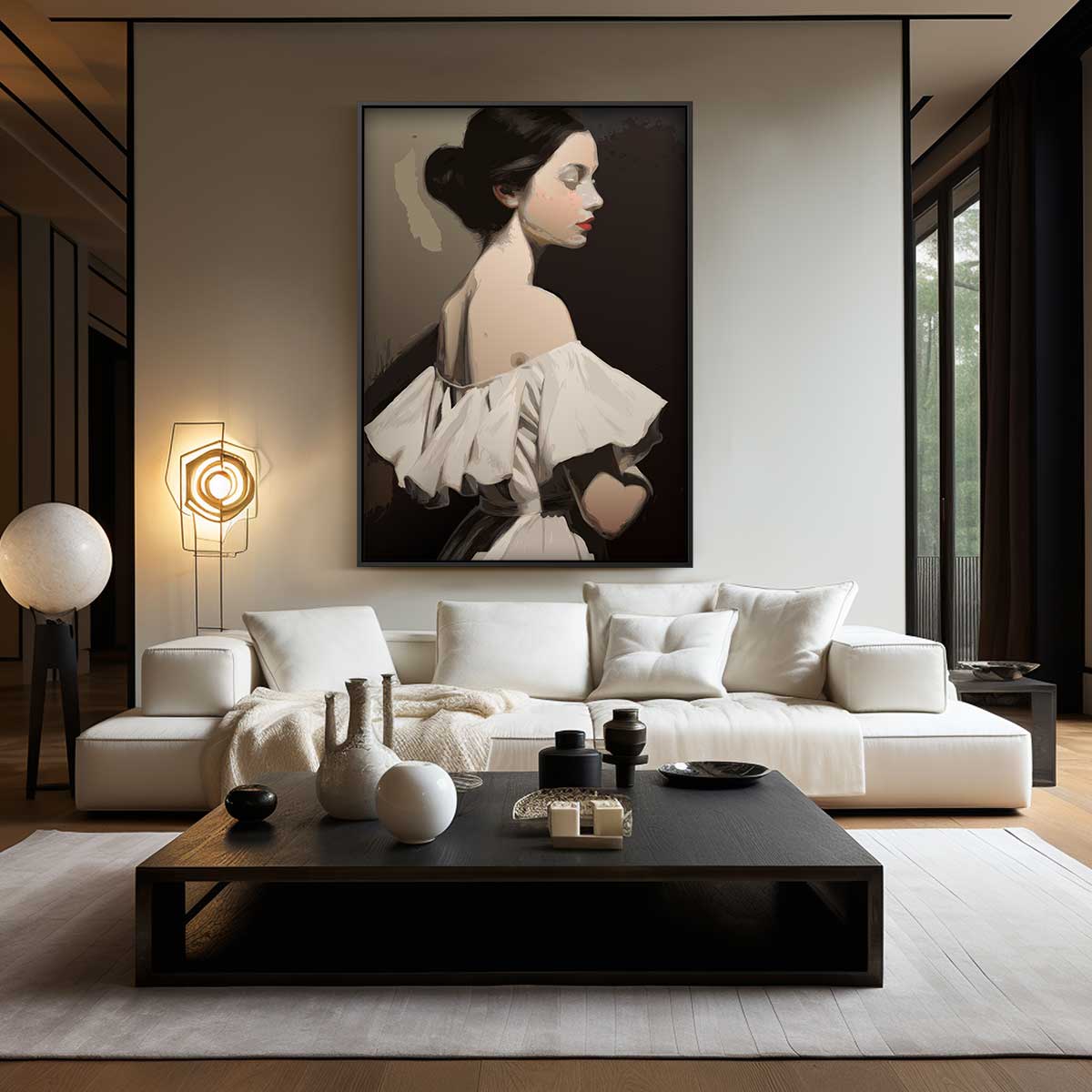 Elegante Dromerigheid Kunstwerk-canvas-dibond-plexiglas-wanddecoratie-WallArtistic