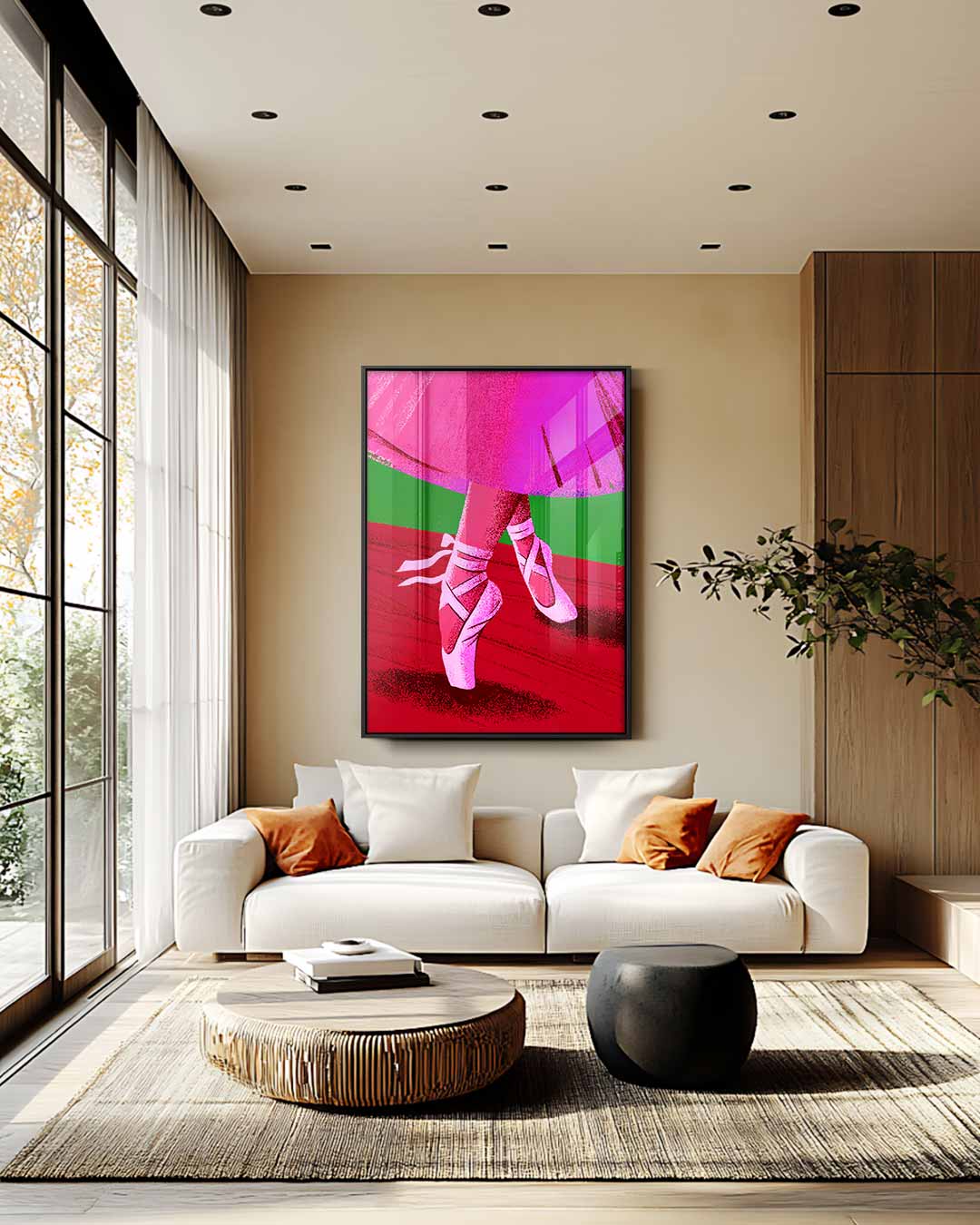 Dansende Schoonheid Kunstwerk-canvas-dibond-plexiglas-wanddecoratie-WallArtistic