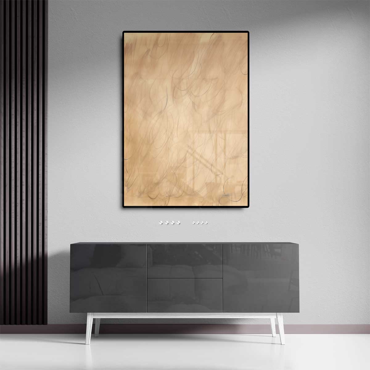 Zachte Woelende Lijnen Kunstwerk-canvas-dibond-plexiglas-wanddecoratie-WallArtistic