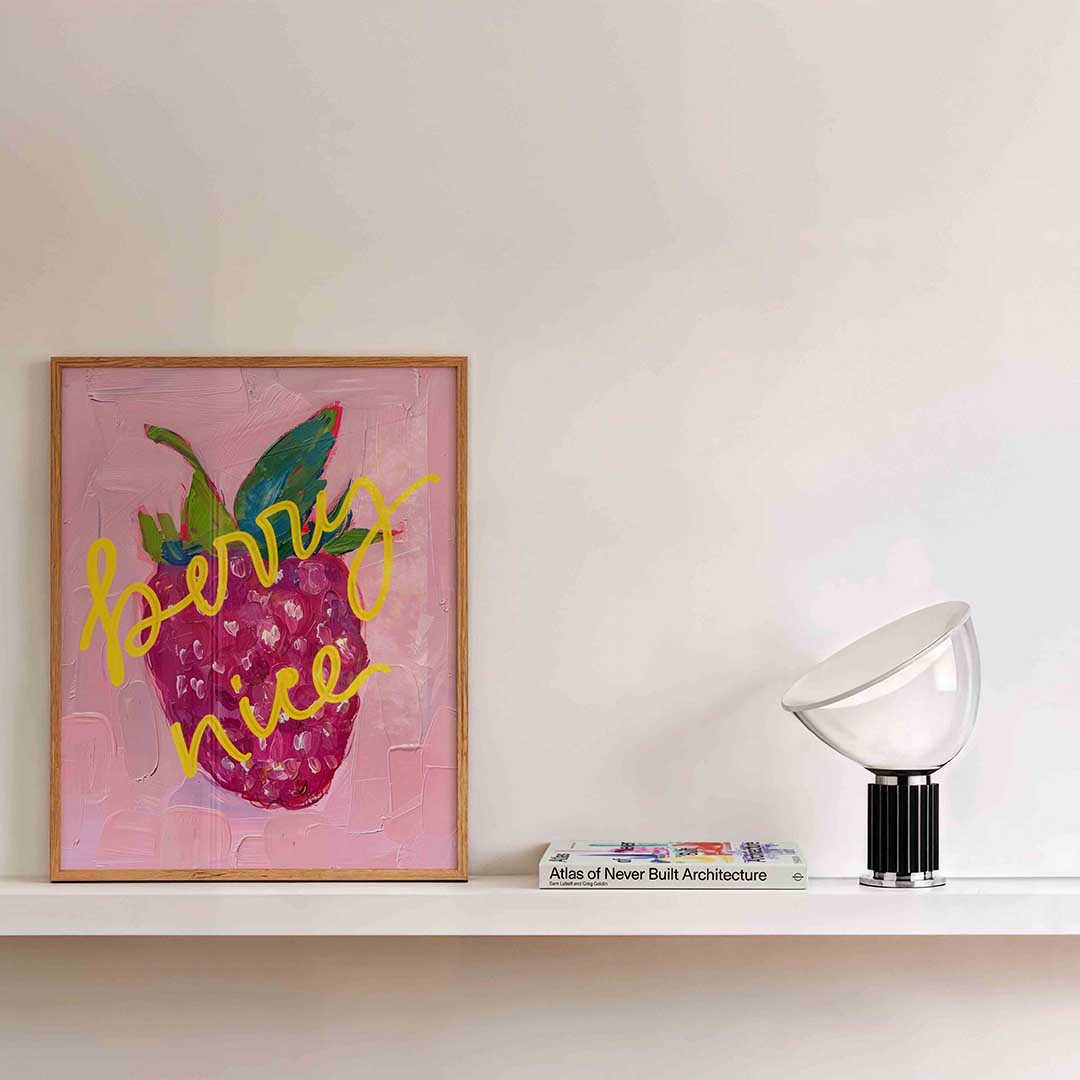 Framboos met tekst Poster