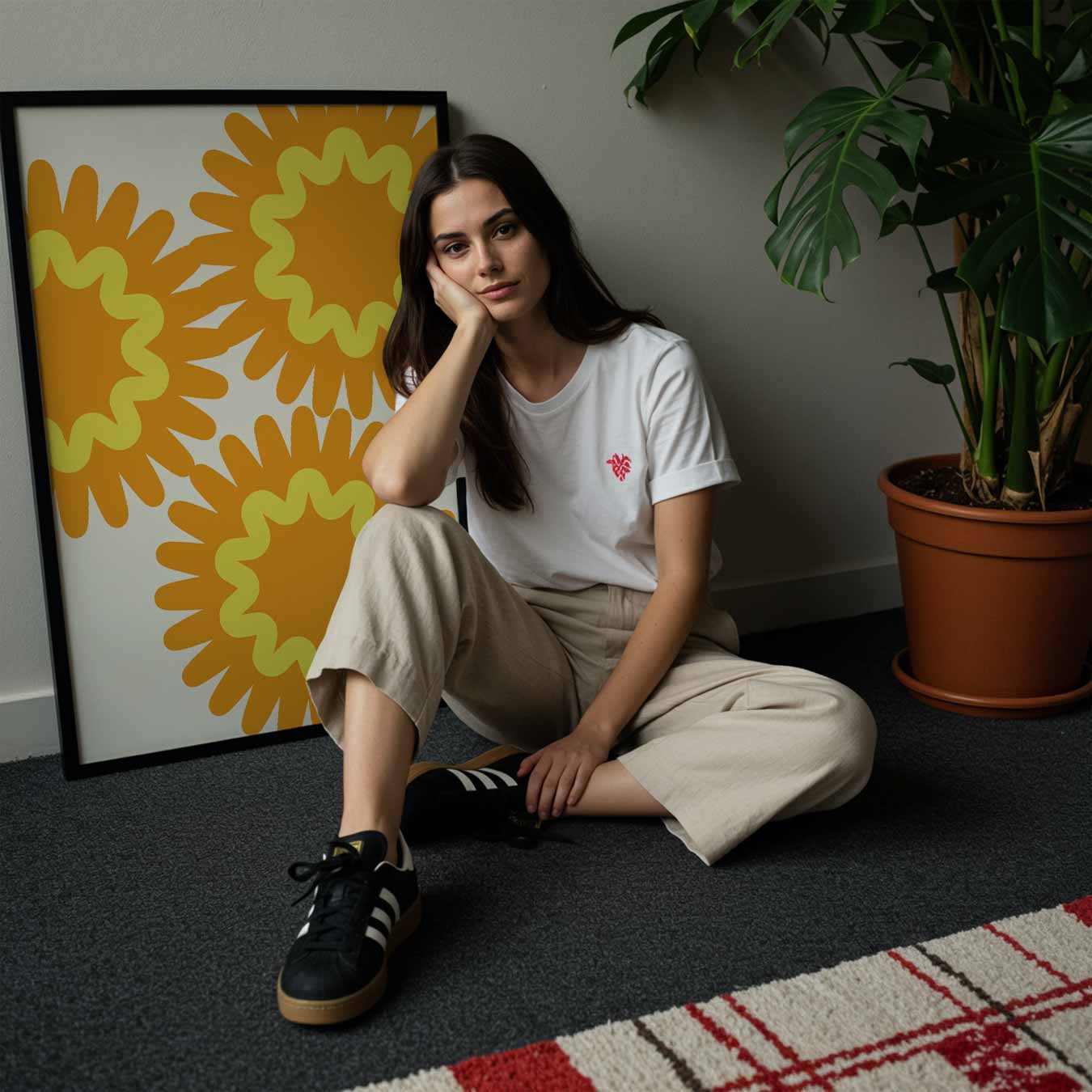 Zonnestraal Bloemen Poster-WallArtistic