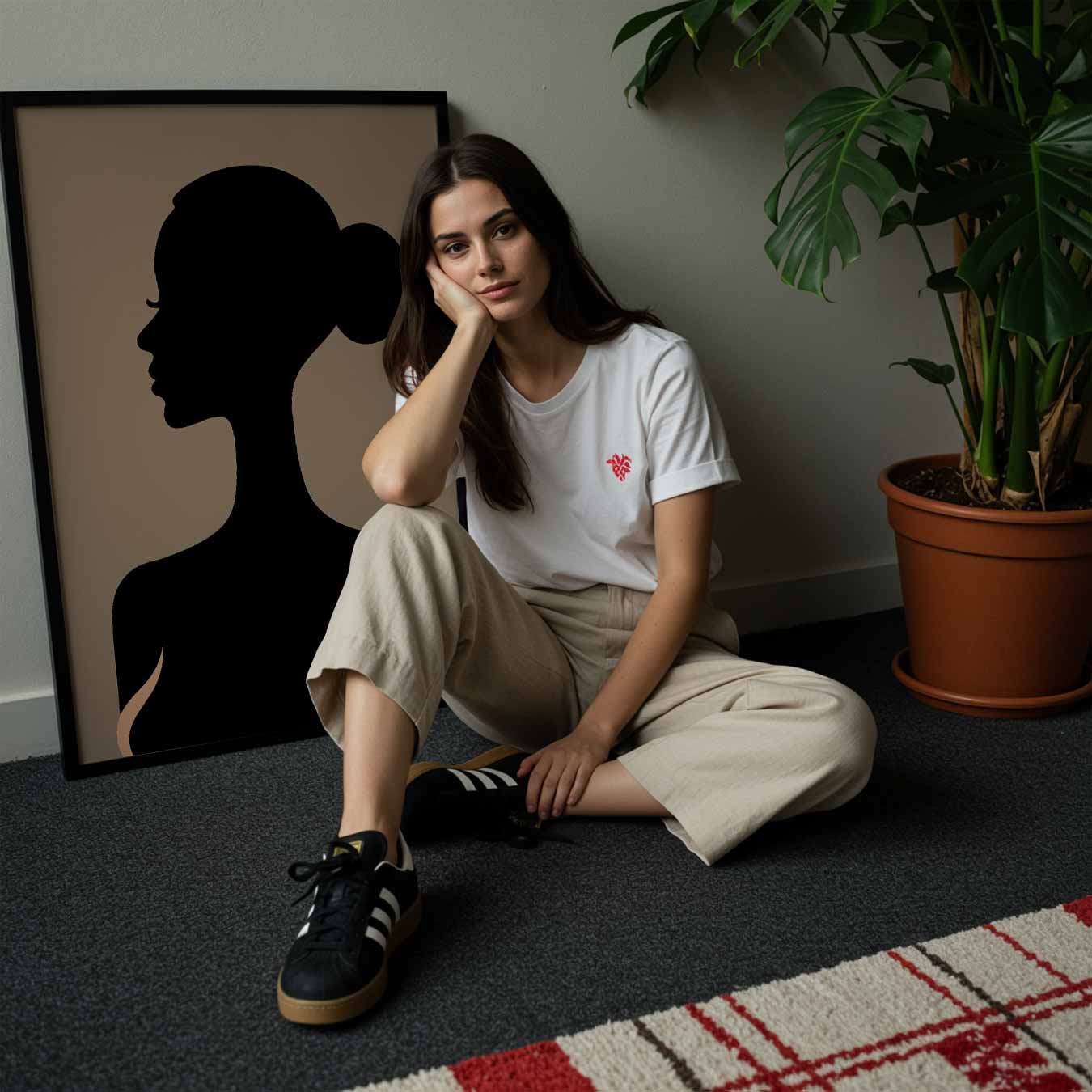 Elegante Silhouet Vrouw Poster