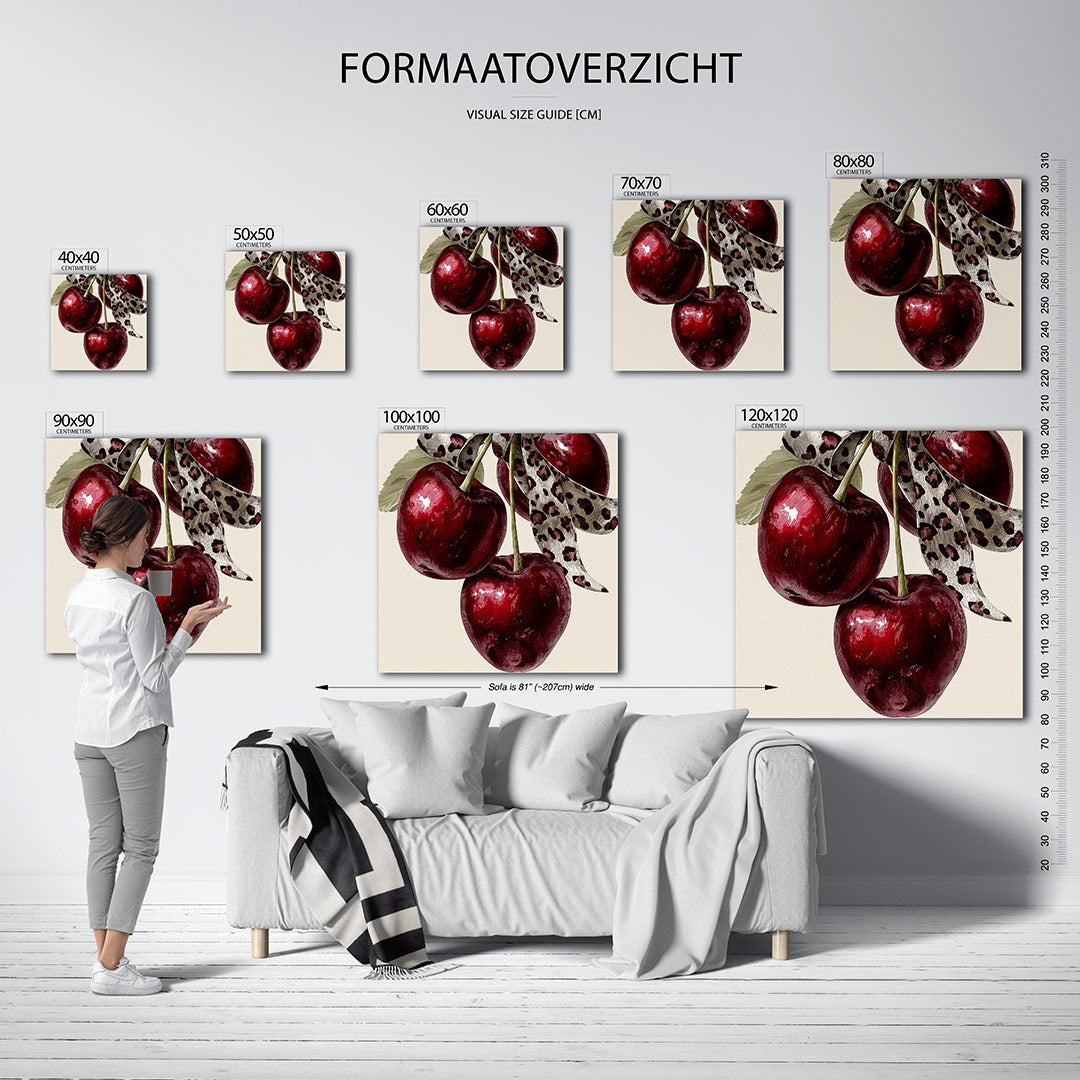 Kersen met lint Kunstwerk
