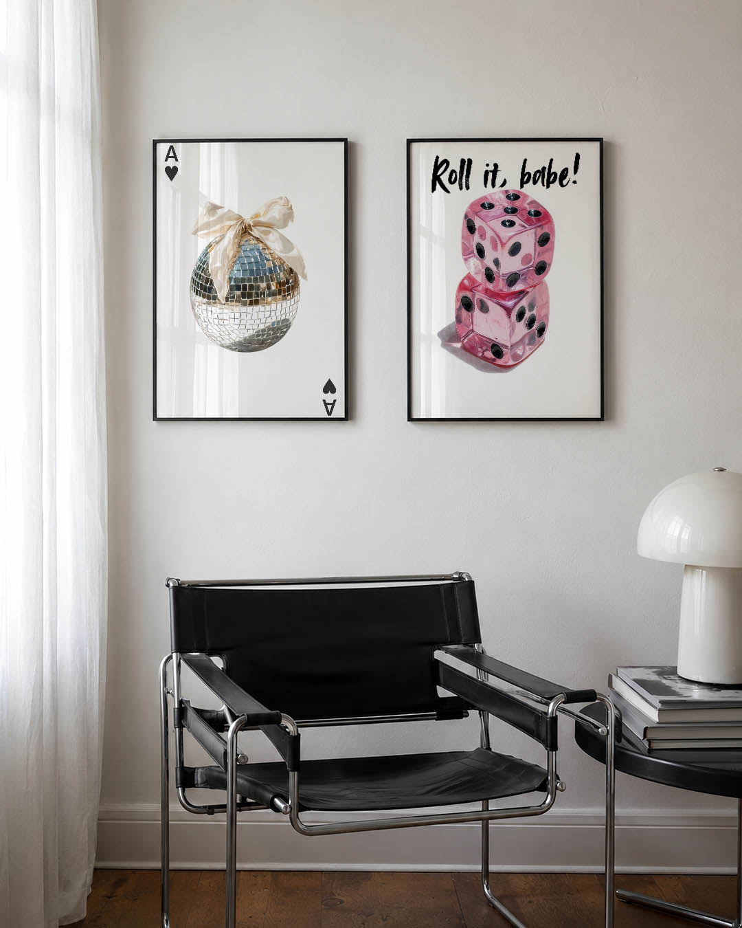 Spiegelbol met strik Posterset