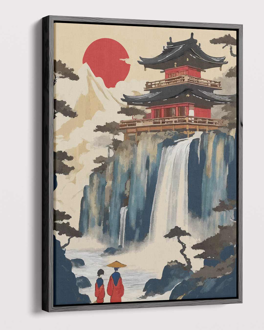 Magisch Japans Tempellandschap Kunstwerk-canvas-dibond-plexiglas-wanddecoratie-WallArtistic
