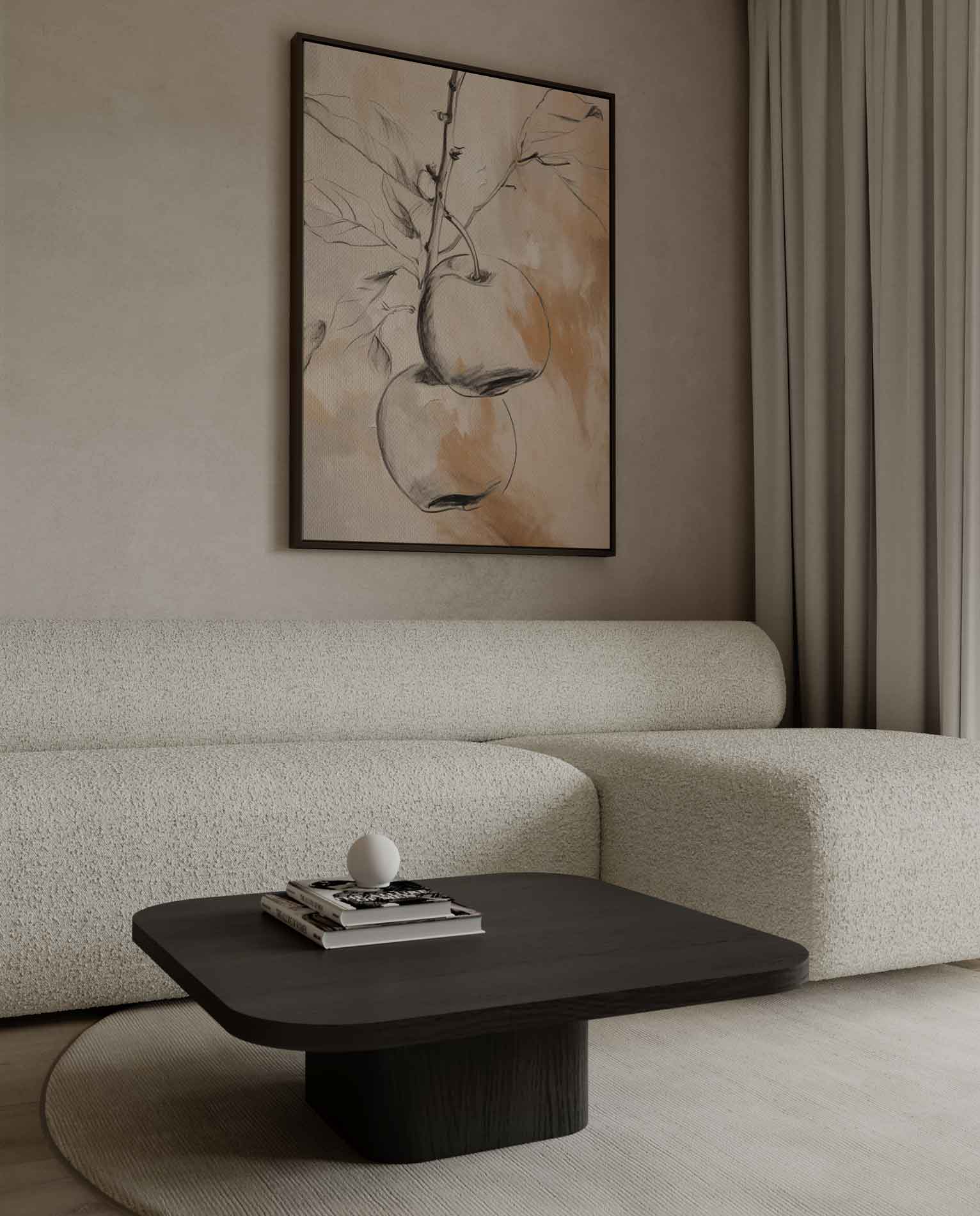 Sereen Aquarel van Rijpe Appels Kunstwerk-canvas-dibond-plexiglas-wanddecoratie-WallArtistic