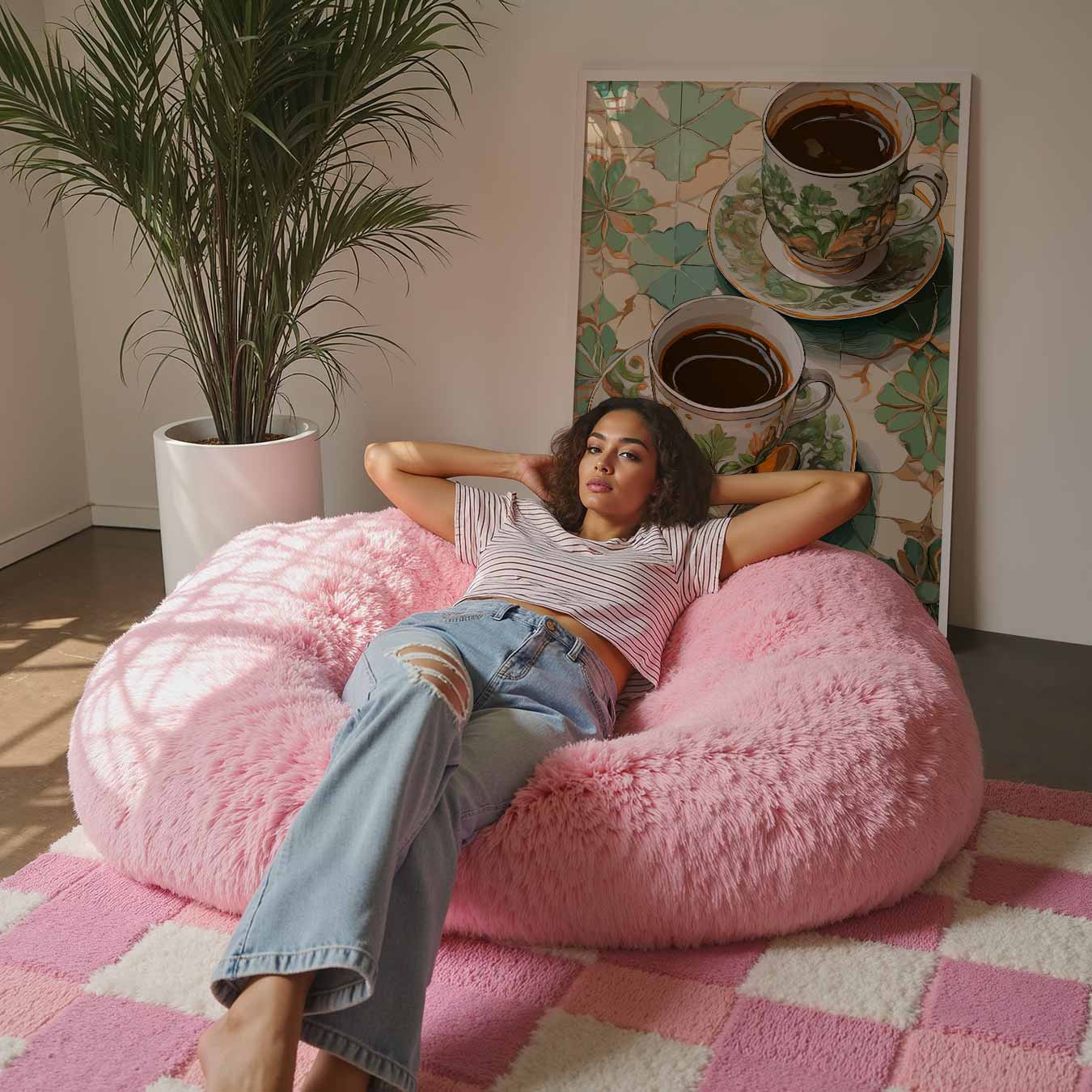 Botanische Koffietijd Poster-WallArtistic