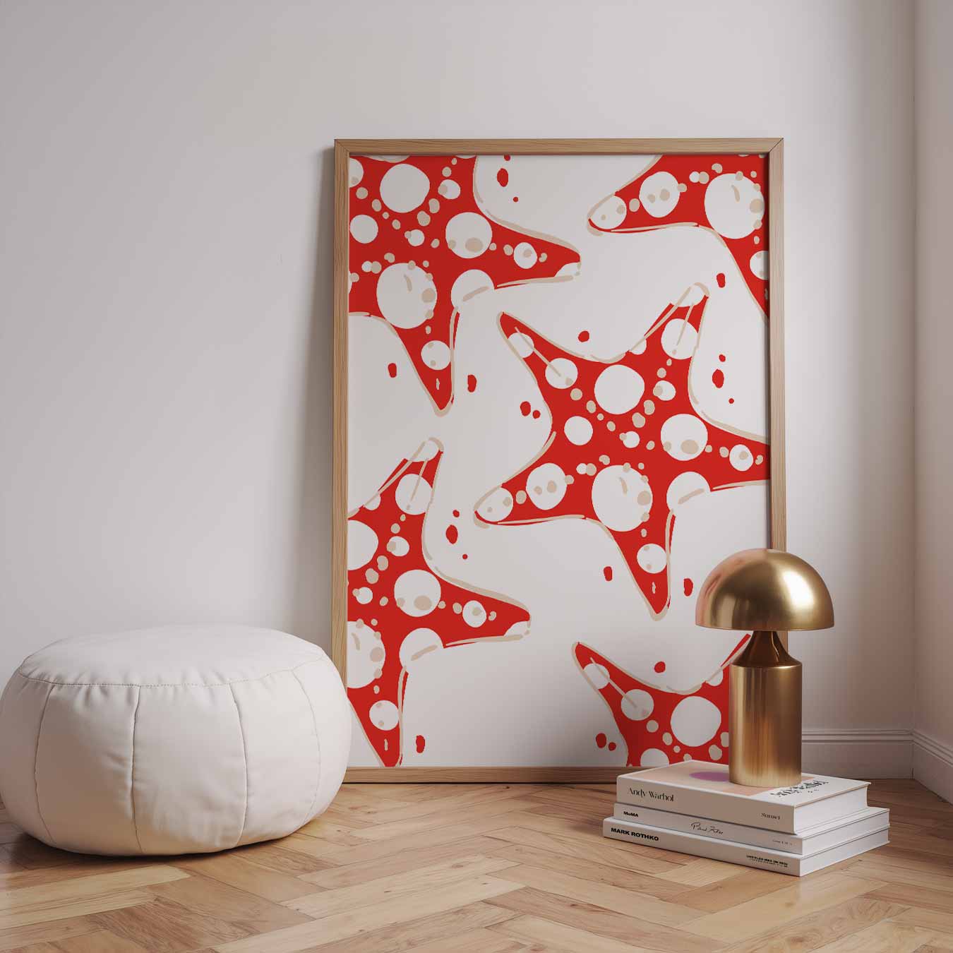 Speelse Sterren Vlekken Poster-WallArtistic