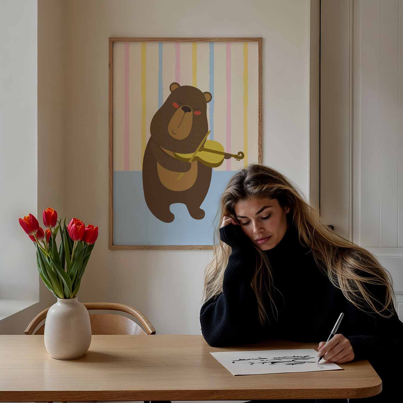 Muzikale Beer Poster-WallArtistic