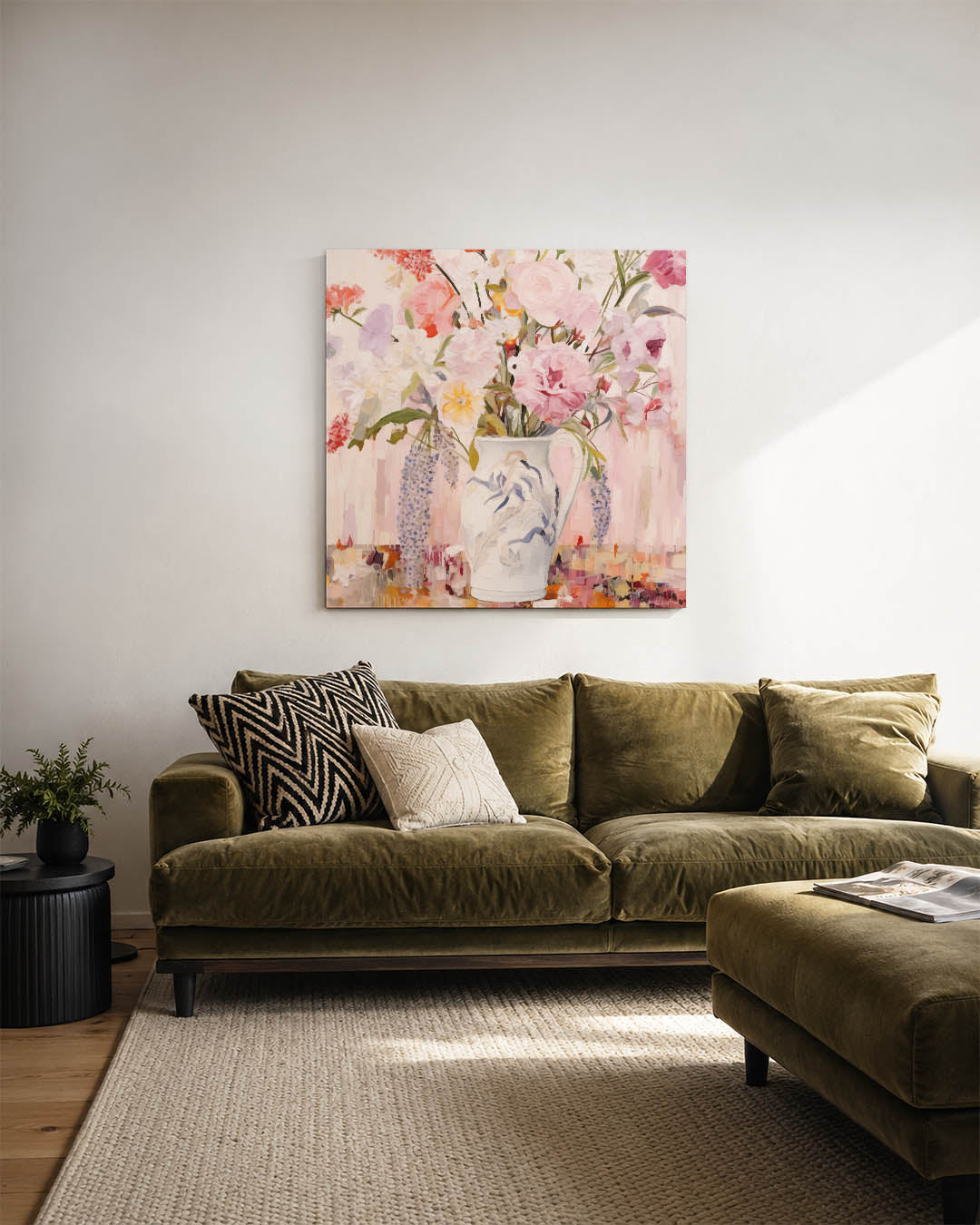 Bloemen in vaas Kunstwerk