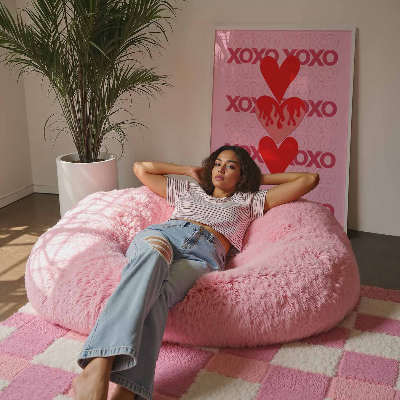 Liefdevolle XOXO Hartjes Poster