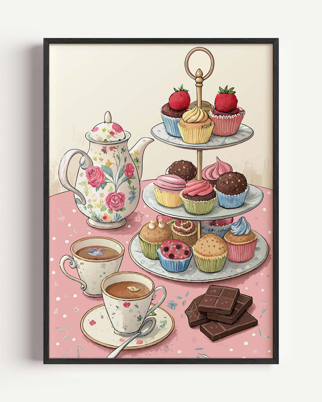Vintage High Tea Poster-WallArtistic
