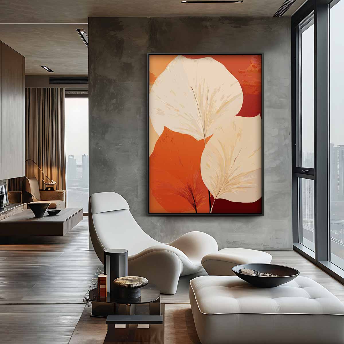 Blad in Herfstsfeer Kunstwerk-canvas-dibond-plexiglas-wanddecoratie-WallArtistic