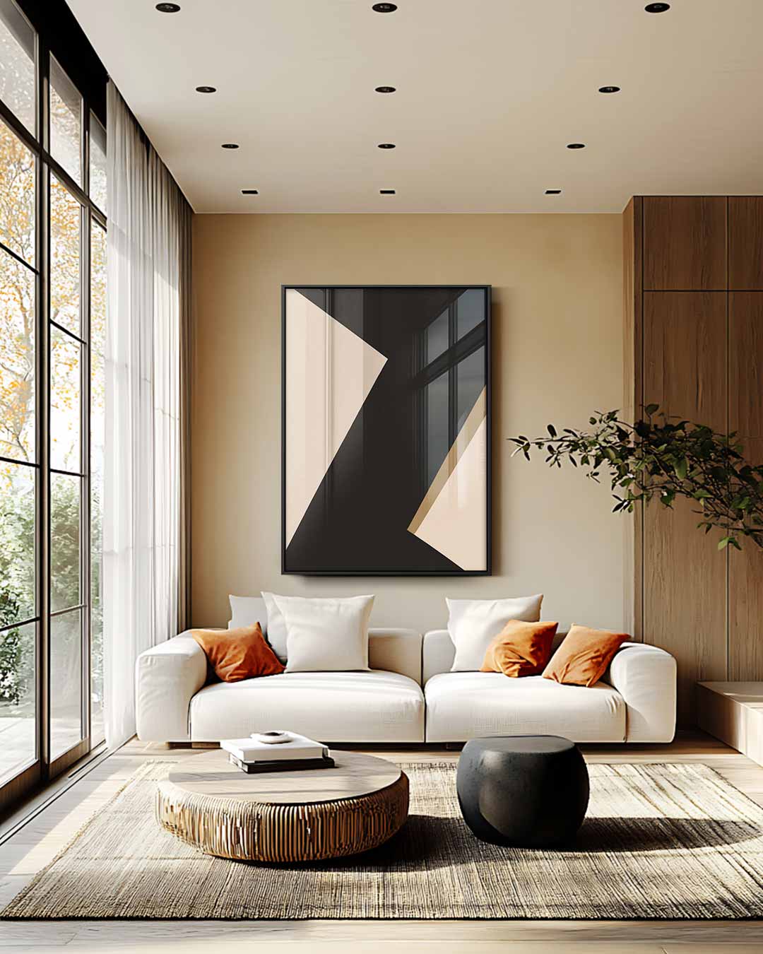 Abstract Elegantie Kunstwerk-canvas-dibond-plexiglas-wanddecoratie-WallArtistic