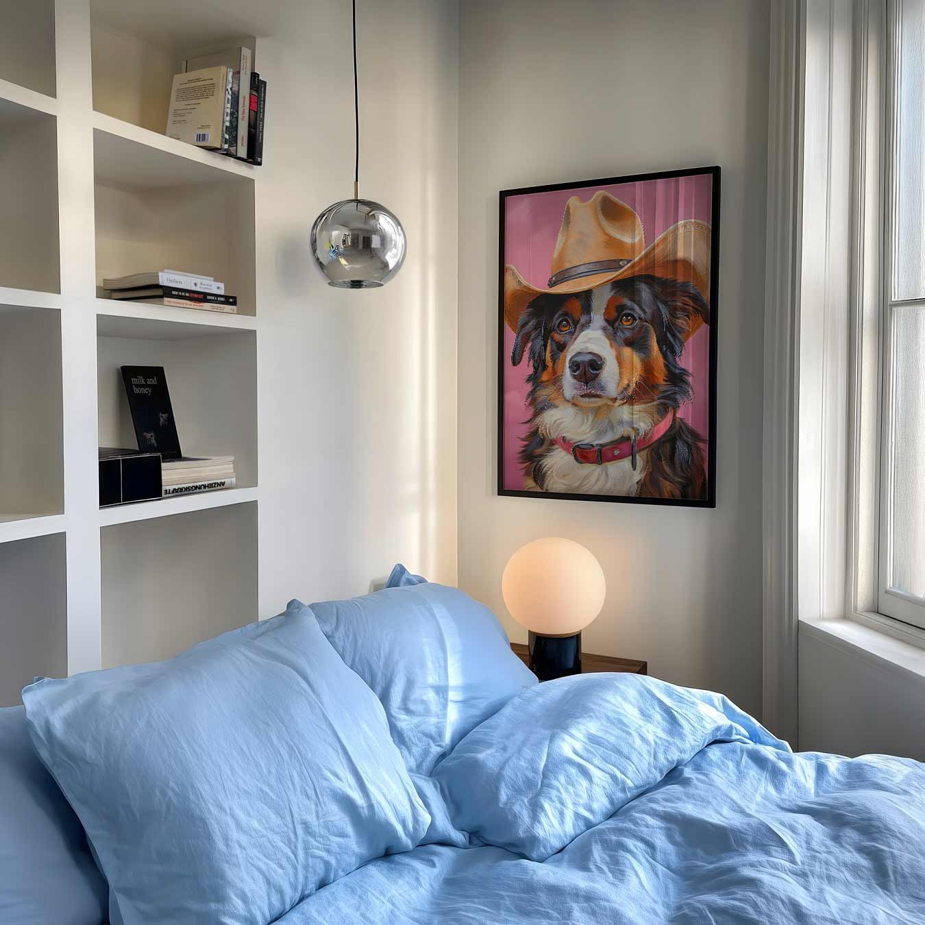 Cowboy Hond in Stijl Poster-WallArtistic