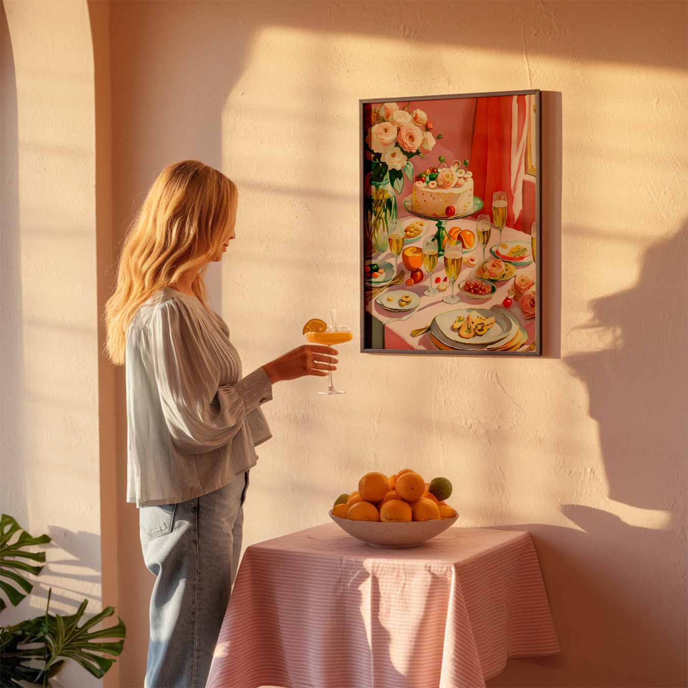 Romantische Tafelschikking Poster-WallArtistic